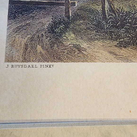 The Windmill Dutch Landscape Vintage Art Print Matted Royal Collect J. Ruysdael - Picture 6 of 8